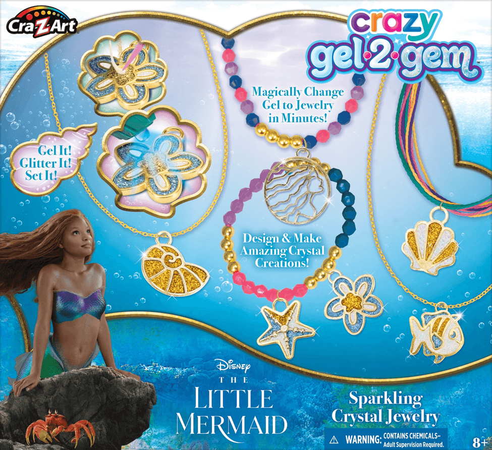 Recalled Disney Little Mermaid Gel2Gem Jewelry Making Kit (UPC 884920745025) - FRONT