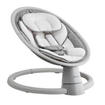 Recalled Vevor Baby Swing in White/Gray with Gray Base, Model Number BB702A