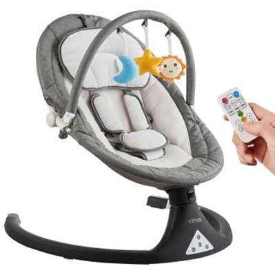Recalled Vevor Baby Swing in Black/Gray with Black Base, Model Number BB005K