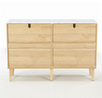 Recalled Sivan six-drawer double dresser (back view)