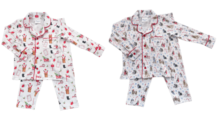 Recalled Blossom Long Sleeve Button Up Pant Set – Letter to Santa, Santa Paws