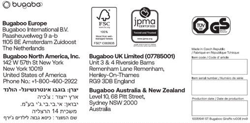 Location of item code on label