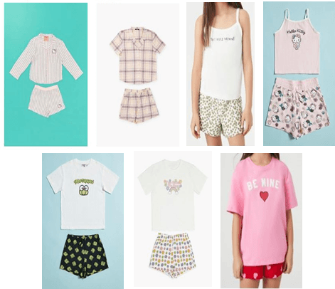 Recalled Forever 21 Children's Pajama Shorts Sets