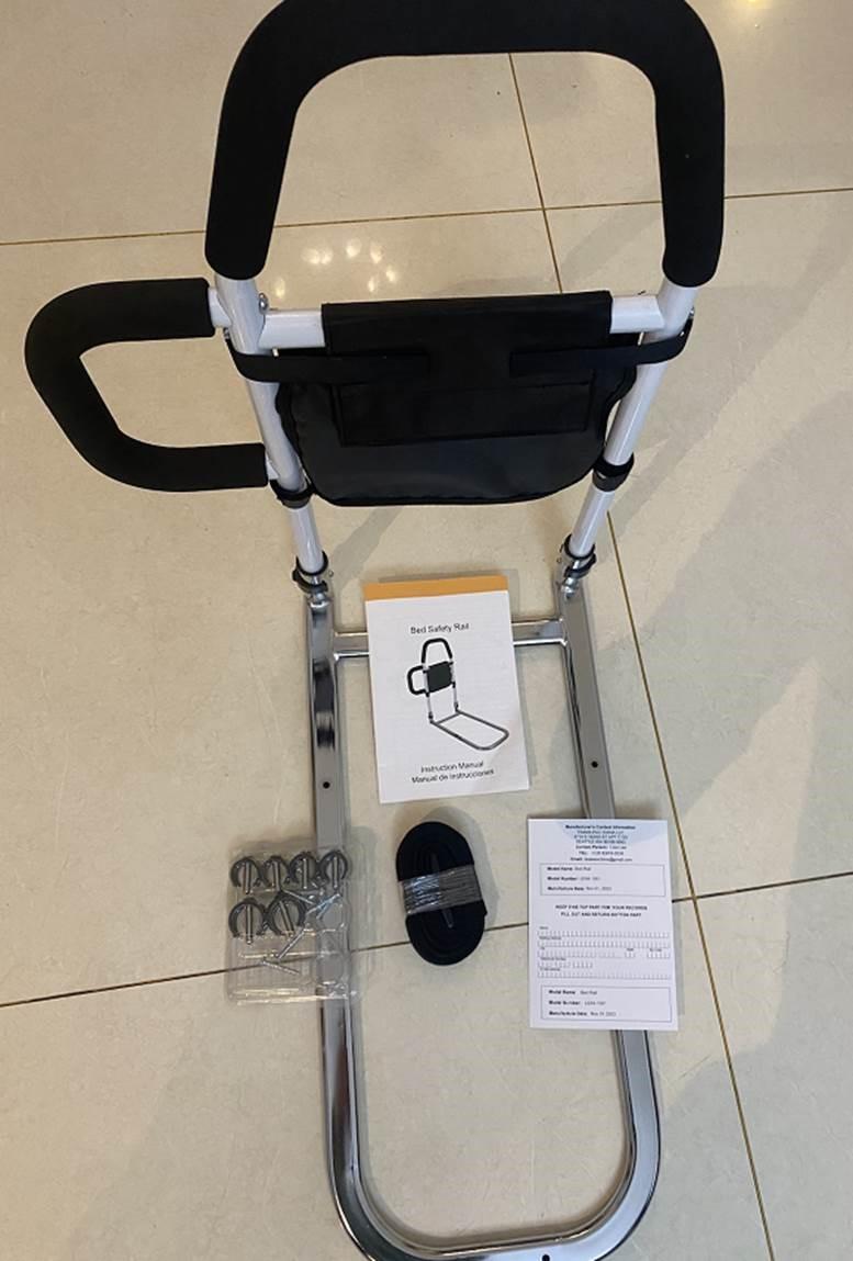 Recalled LEACHOI Bed Rail (top view)