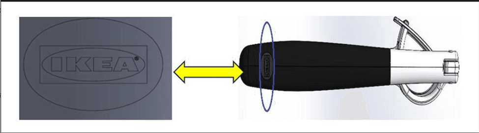 Recalled IKEA 365+ VÄRDEFULL garlic press logo identification